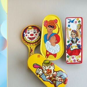 Four Vintage Party Noise Makers